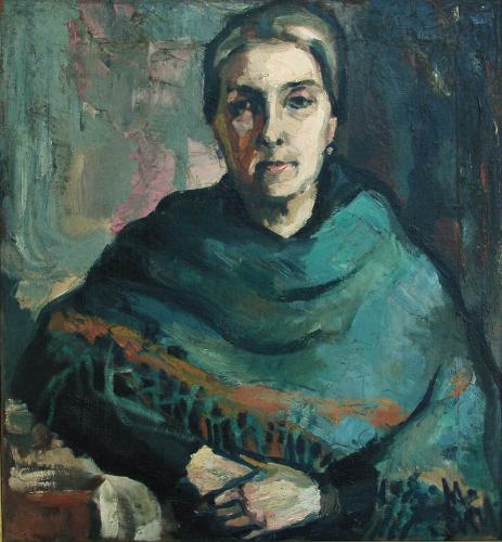 Портрет мајке са зеленим шалом 1929